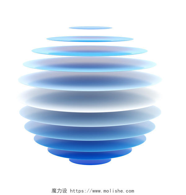 抽象蓝色层球体